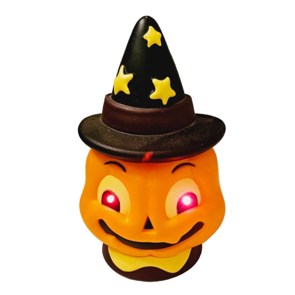 Retro Style Halloween Pumpkin LED Light Up Blow Mold